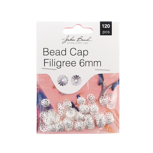 John Bead Must Have Findings 6mm Bead Cap Filigrees